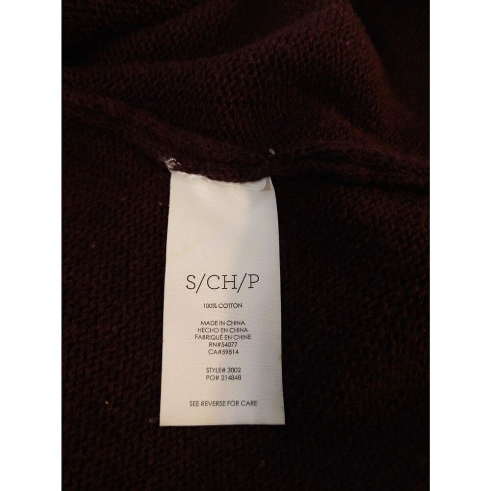 Cabi burgundy fringed cowlneck small sweater Boho Classy Cozy - Picture 11 of 11